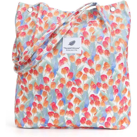 Handbags - Comfortable Large Capacity Bag with Organizers Trendy and Functional Corduroy